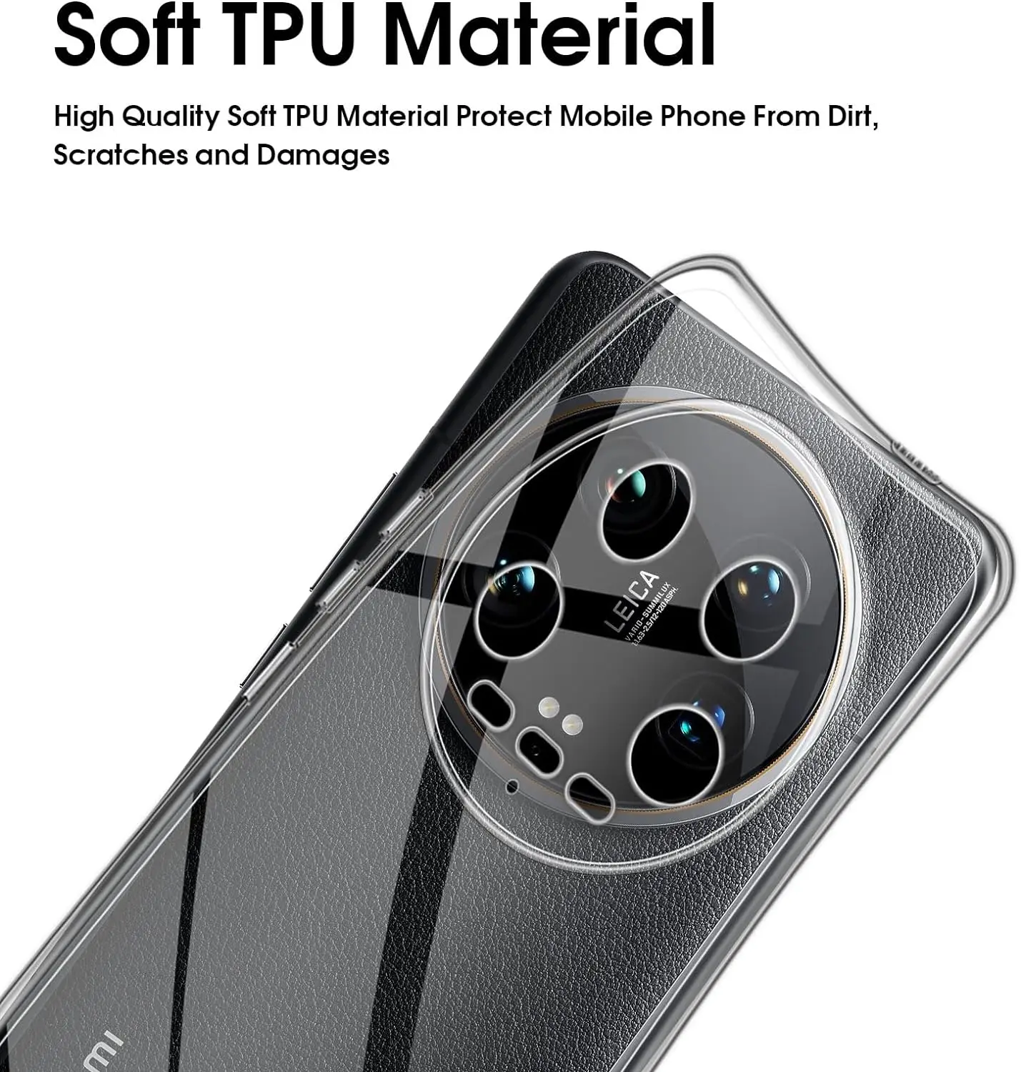 For Xiaomi 14 Ultra Case Shockproof Soft silicone TPU Back Cover For Xaiomi 14Ultra
