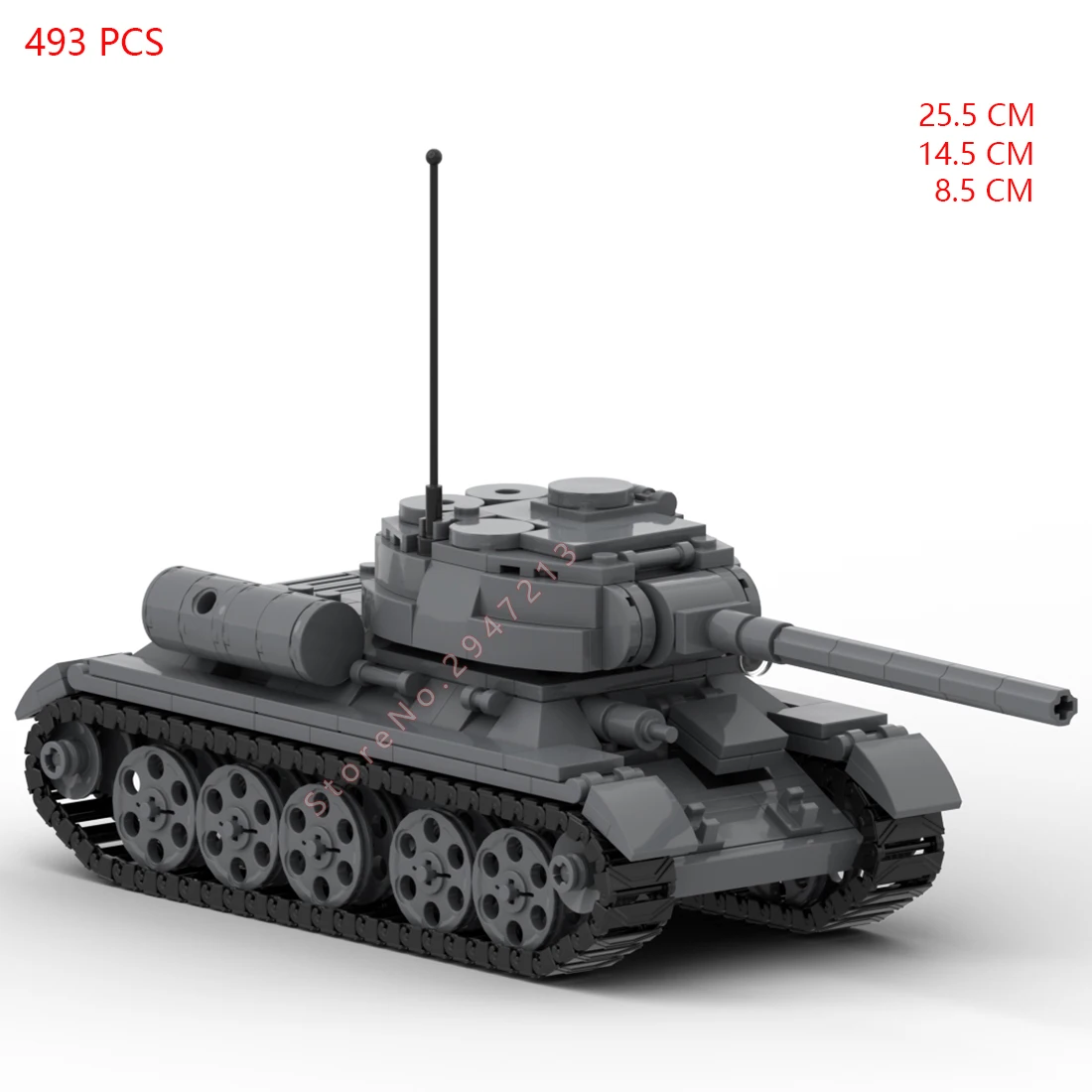 hot military WWII technical Soviet Army T-34/85 Medium Tank vehicles equipment self defense war brick weapon Building Block toys