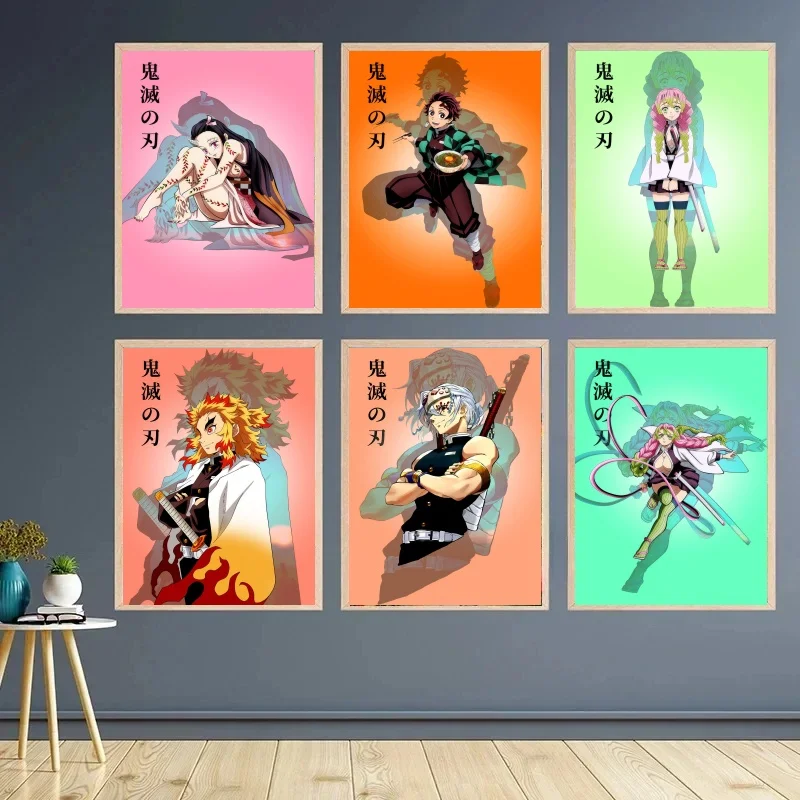 

Classic Pop Anime Demon Slayer Kyojuro Rengoku Art Poster Canvas Painting Wall Prints Picture for Living Room Modern Home Decor