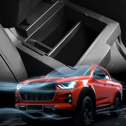 Car Center Console Organizer Tray for Isuzu D-Max DMAX 2021-2023 MUX Interior Armrest Insert Secondary Storage Box Black