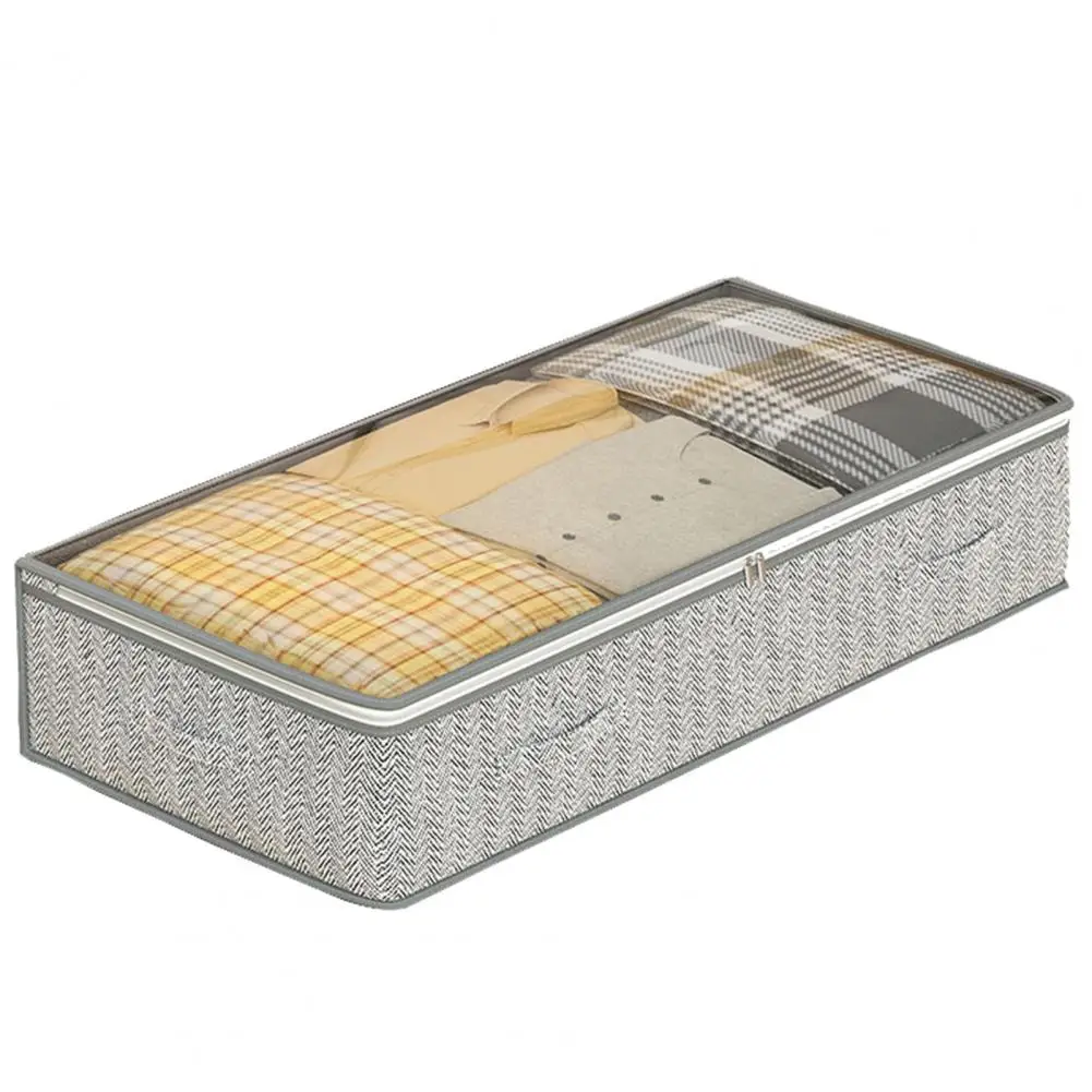 Top Cover Storage Bag Capacity Underbed Storage Containers with Top Cover Sturdy Sidewalls Maximize Space Organize Home