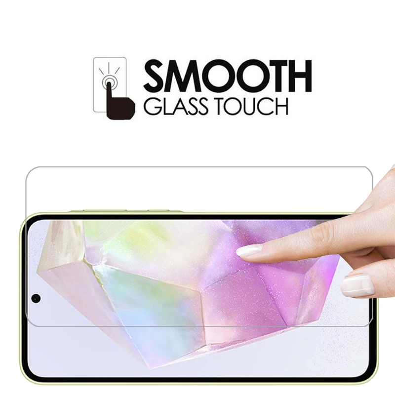 حافظة لهاتف سامسونج جالاكسي a35 5g من الزجاج المقسى على samsunga35 galaxya35 a 35 35a 5 g a355g غطاء خلفي samsumg galxy a35case