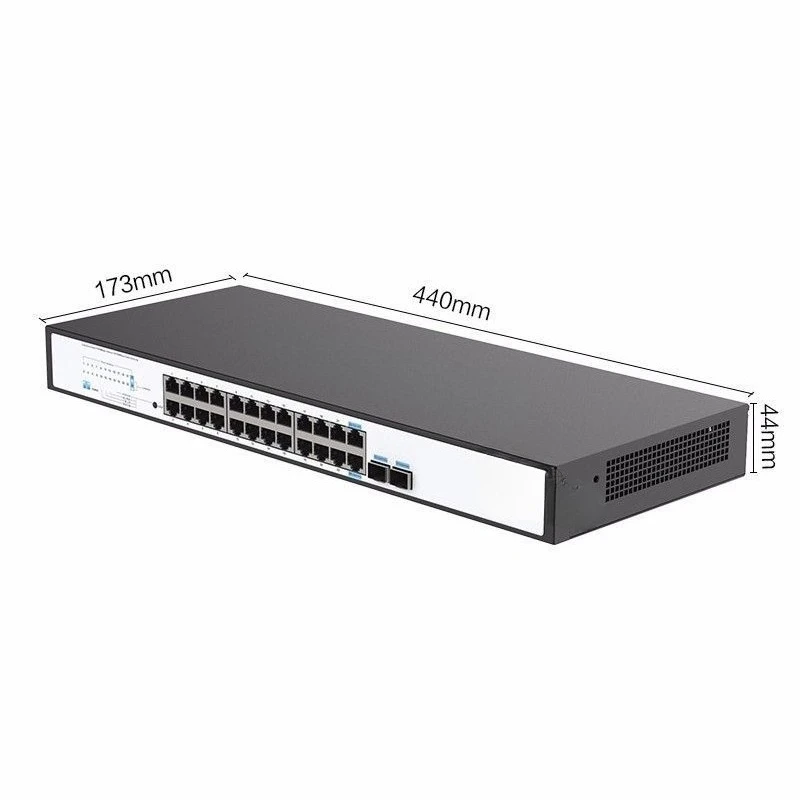 24-Port full Gigabit enterprise-class switch unmanaged rack 2 SFP optical ports