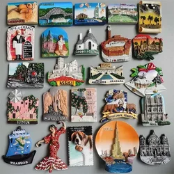 Fridge magnet Panama Dubai France Italy Cambodia Turkey Italy Greece Germany Switzerland Tourism Souvenir Refrigerator Sticker