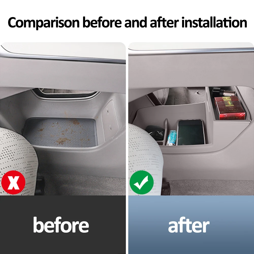 جديد ل Zeekr 7X 2024 2025 تحت صندوق تخزين السيليكون للتحكم المركزي لوازم التعديل الداخلي صندوق مسند الذراع صندوق تخزين