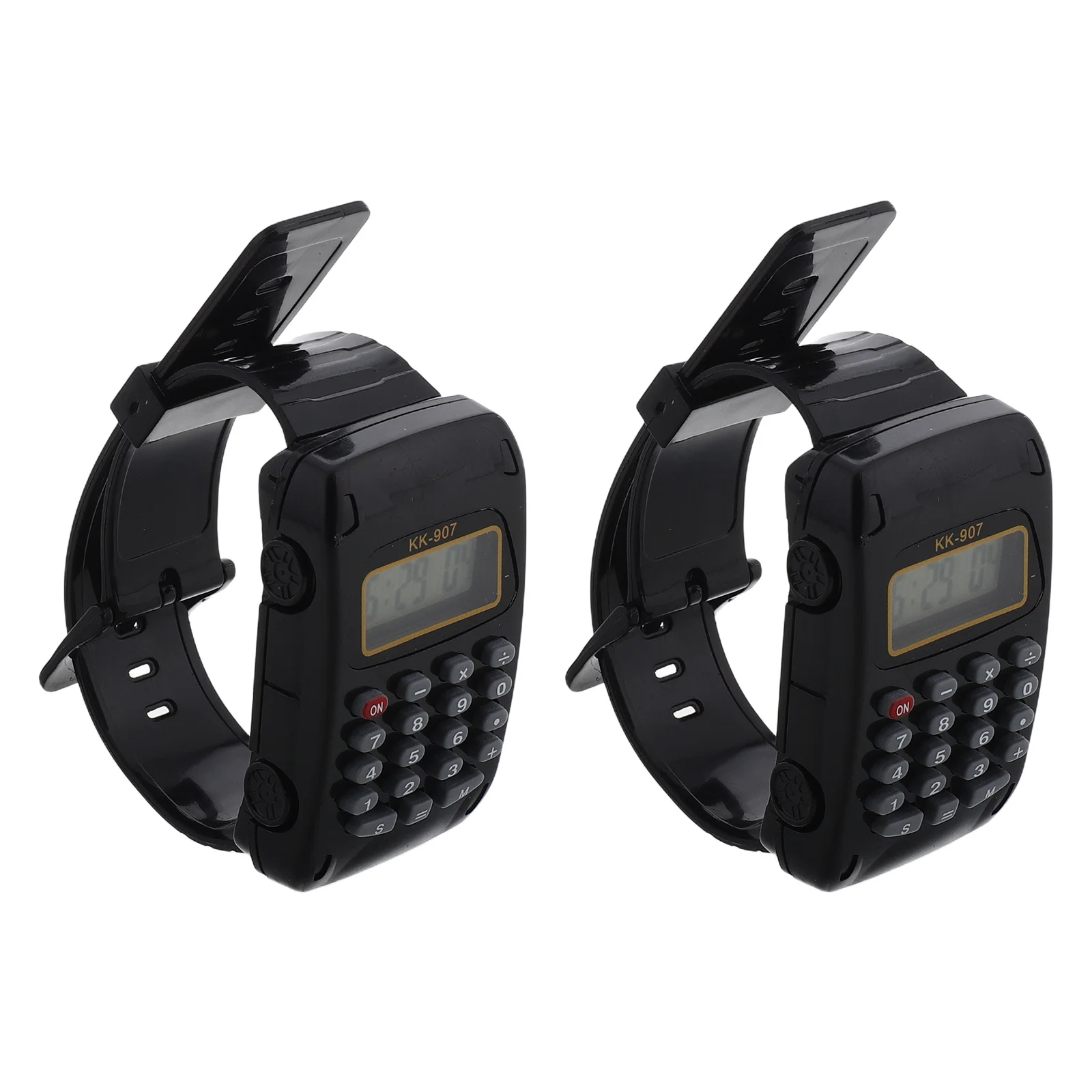 2 stuks kindercalculator digitaal horloge multifunctioneel educatief wiskundehorloge draagbaar schooluurwerk duidelijk display