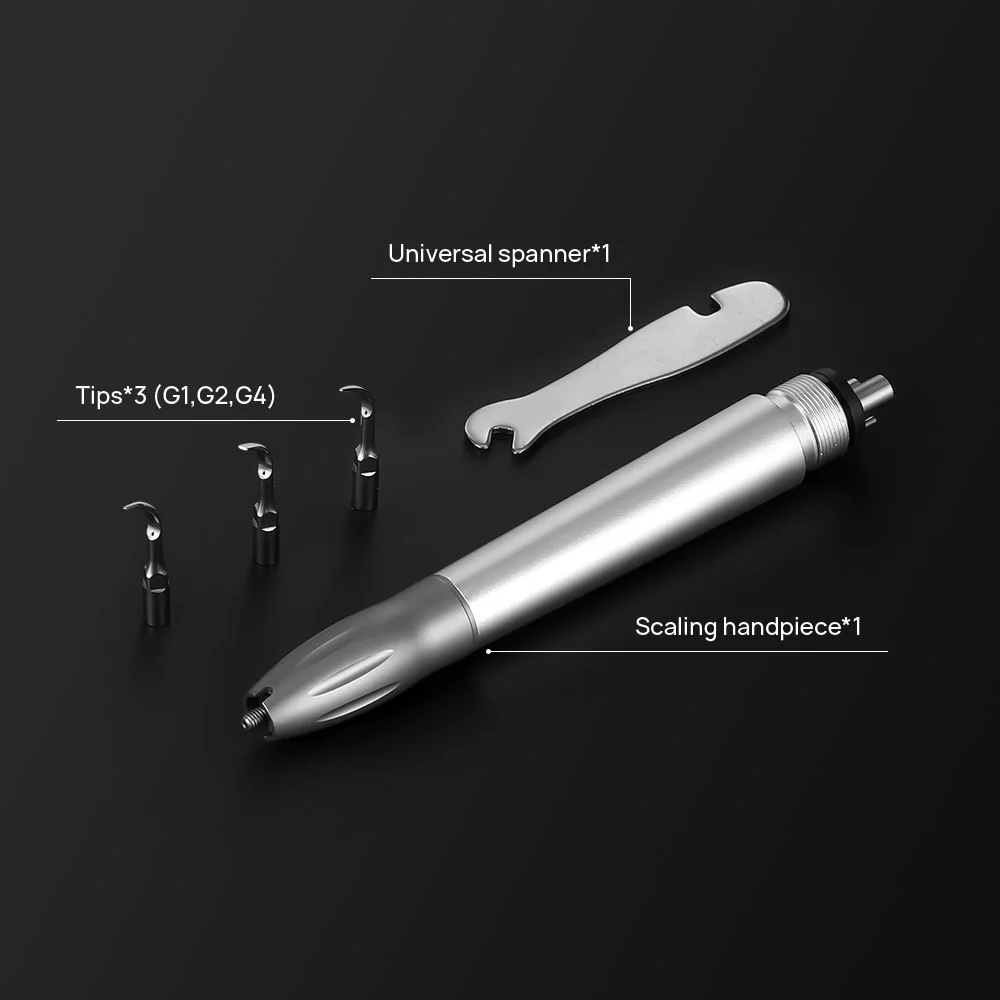 1PC Azdent DENTAL Air Scaler Handpiece Super Sonic Scaling Technology High Frequency Pneumatic Scaler 2/4 Hole Optional