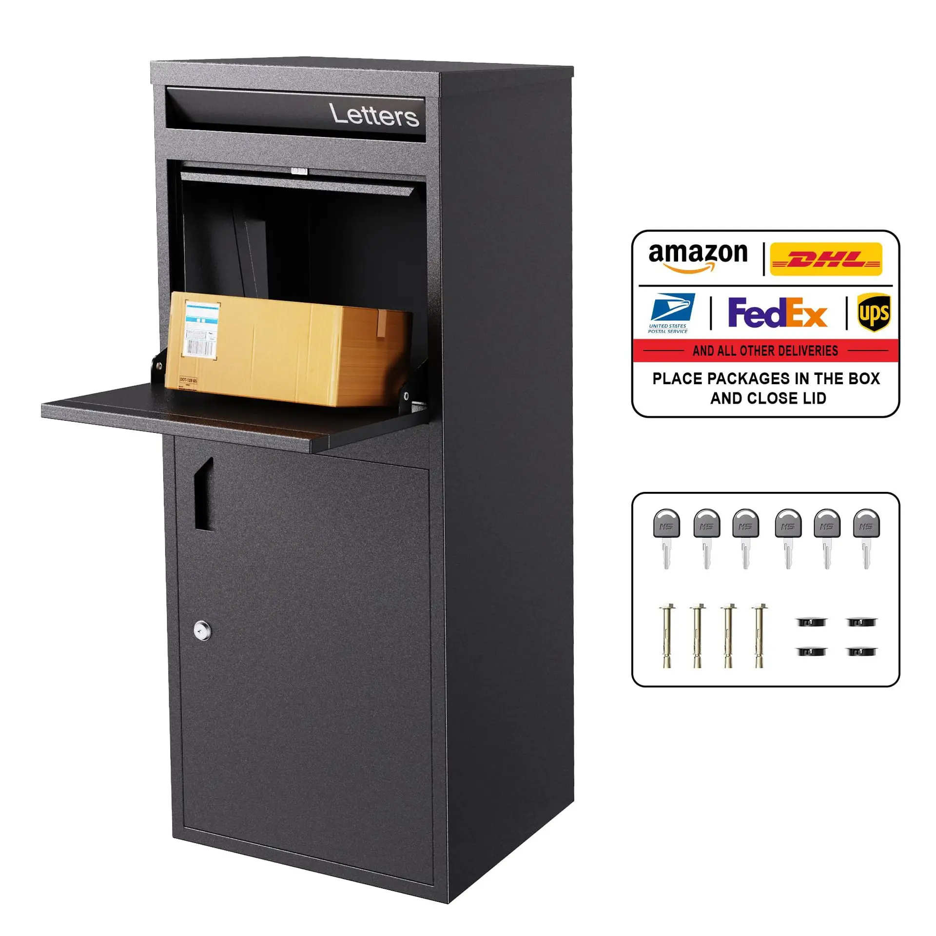 Home Furniture Waterproof Metal Outdoor Mail Express Delivery Post Cabinet