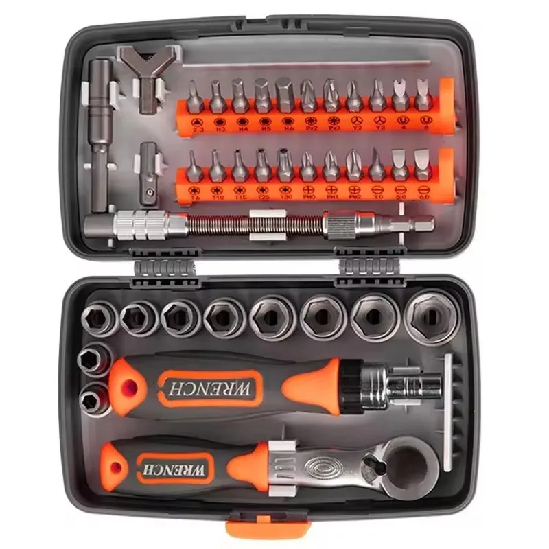 Complete Set of Torx Bit Ratchet Screwdrivers with Magnetic Tips for Toolbox and DIY Maintenance