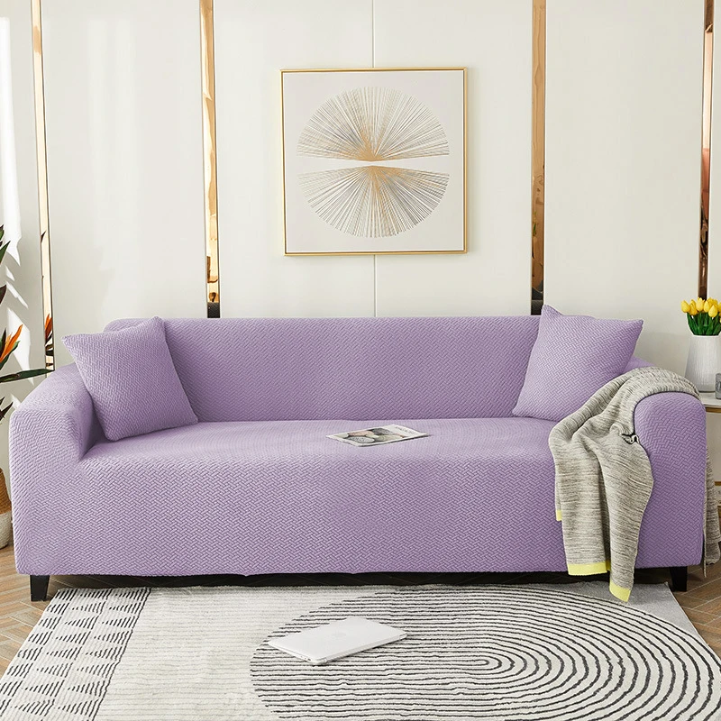 90-360cm Pet-friendly Sofa Cover Dustproof Washable Sofa Slipcovers 3/4/5Seater Solid Color Jacquard Couch Cover for Living Room
