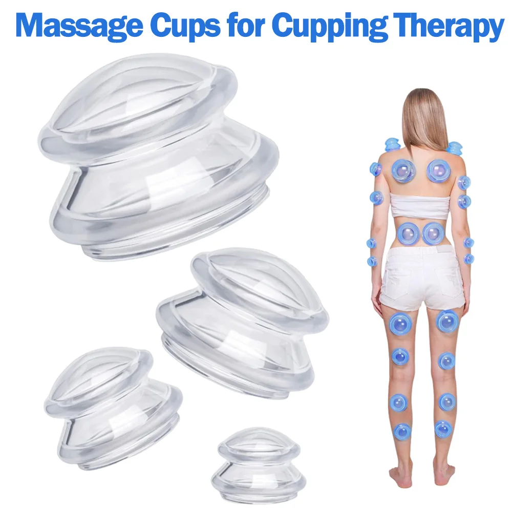 

Silicone Cupping Set Suction Cups Vacuum Suction Jars Therapy Slimming Body Face Massage Cupping Anti Cellulite Weight Loss