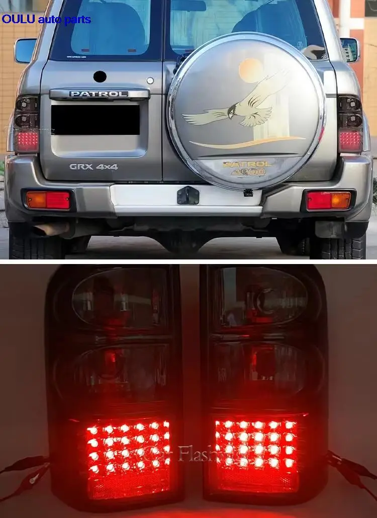 For Nissan Patrol GQ Y61 GR 1998 - 2003 LED rear tail light brake light rear turn signal modified tail light assembly auto parts