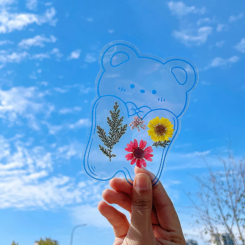 20 Stück Lesezeichen Kinder kreative DIY transparente Lesezeichen für getrocknete Blumen Pflanzen proben Lesezeichen personal isierte Glaswaren Drie