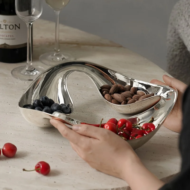 

Polished Stainless Steel Candy Dish - Multi-Functional Snack Bowl for Kitchen, Restaurant & Holiday Celebrations