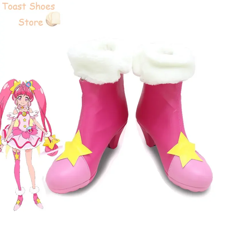 

KiraKira Cure Star Hoshina Hikaru обувь для косплея обувь из искусственной кожи реквизит для косплея Хэллоуин карнавальные ботинки реквизит для костюма