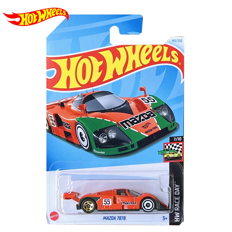 Hot Wheels-Coche de juguete C4982 para niños, modelo de vehículo Similar a Mazda 787B de Metal fundido a presión, colección Original, regalo de