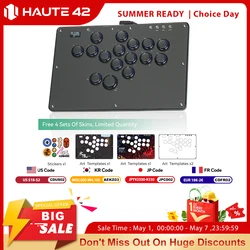 Haute42 FightStick Joystick Arcade Hitbox Button Rim Leverless Controller For PC/PS4/PS5/Switch Control Arcade Stick Controller