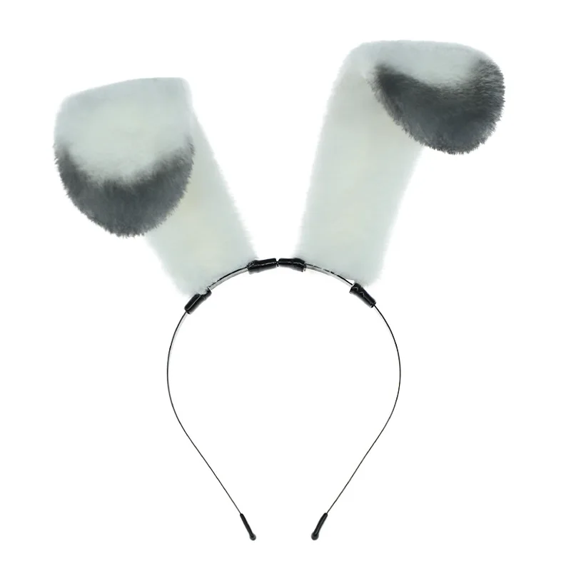 Anime Love And Deepspace Xavier Bunny Ear Headband Fur Hairbands Cute Halloween Cosplay Hair Hoop Prop Plush Rabbit Headwear