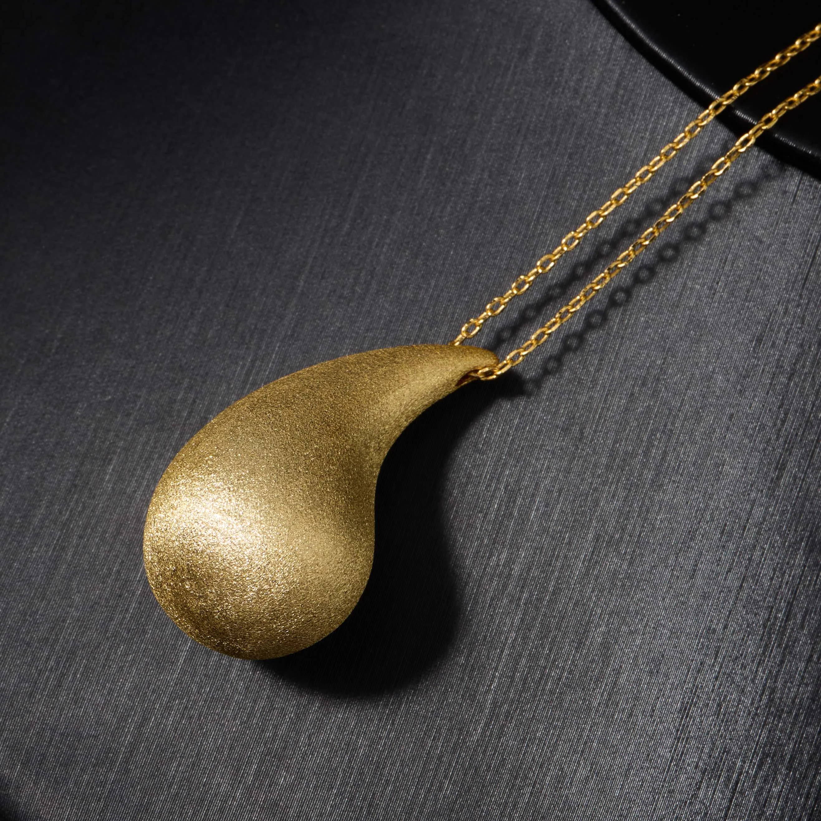 023452 Minimalist Matte Gold Teardrop Jewelry Set 4Pcs Water Drop Necklace Earrings Ring Bangle Women Fashion Stainless Steel Je