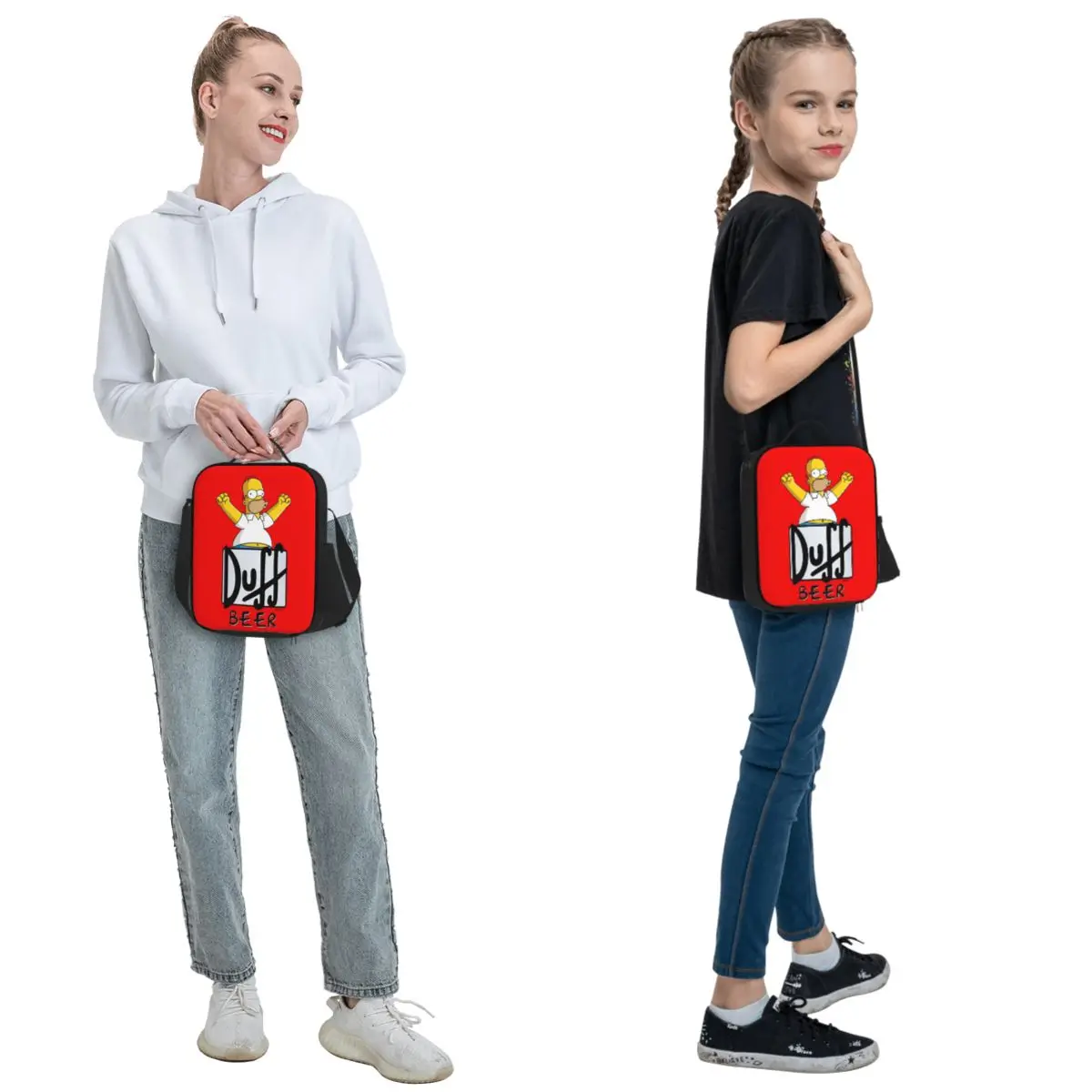حقيبة غداء معزولة من Duff Beer للنساء والأطفال، صناديق طعام مقاومة للتسرب، حقيبة غداء حرارية #2