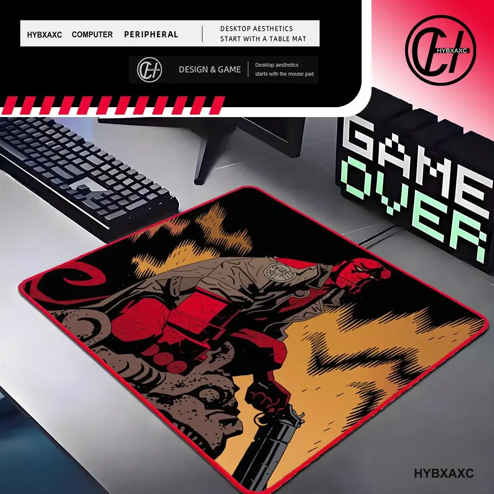 

Movie H-Hellboy Mouse Pad Cartoon rubber Red lock edge Small mouse pad desktop computer office keyboard e-sports ROGs game