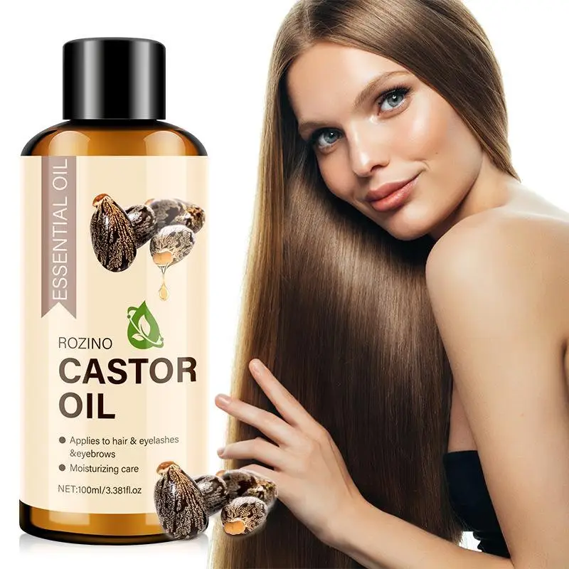 

Pure Natural Cold Pressed Castor Oil Promotes Healthy Skin and Hair Thickens Eyebrows and Extends Eyelashes Massage Oil
