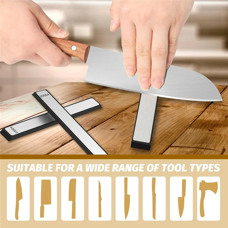 FYBL-6 PCS Plates Kit Diamond Knife Sharpening Stones Set For XARILK Type Sharpeners 180# 400# 800# 1500# 2000# 3000#