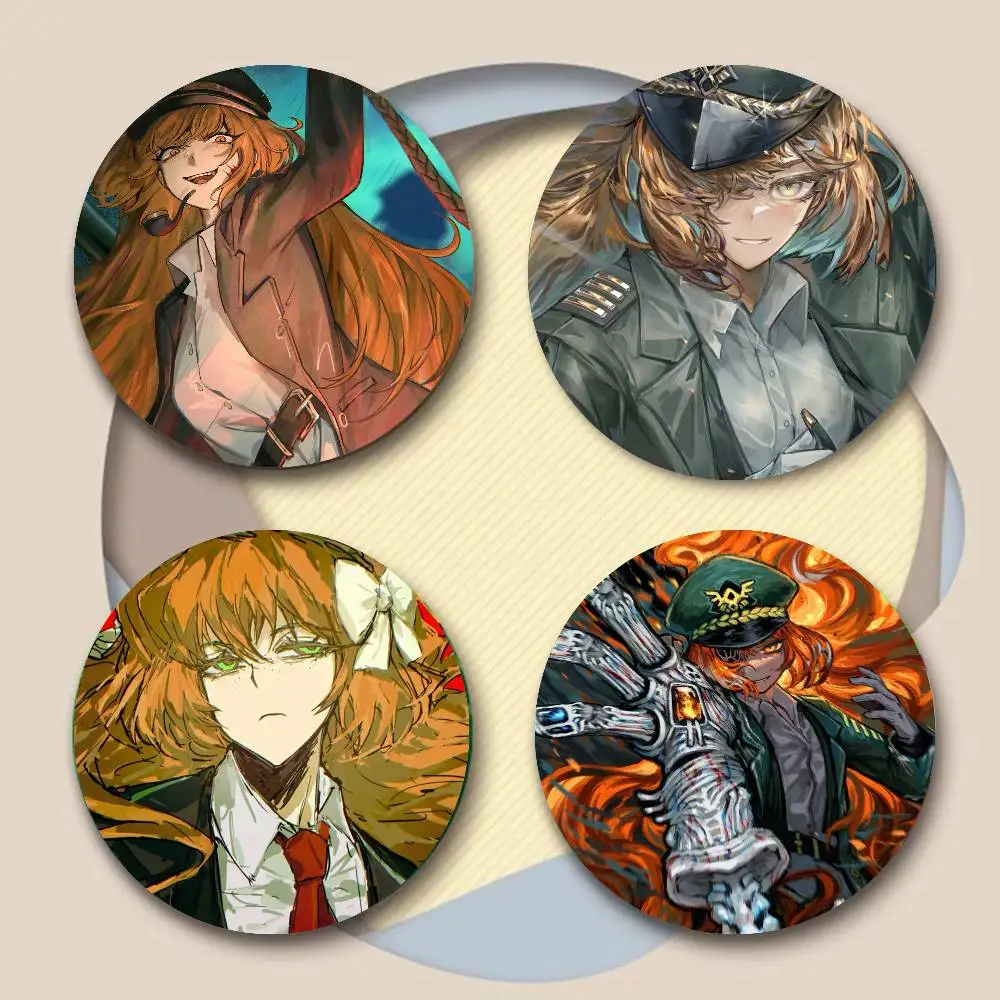 Ismael, juego animado, insignias de la empresa i-limbus, insignia láser redonda de Anime, broche de dibujos animados, ropa, mochila, accesorios, solapa