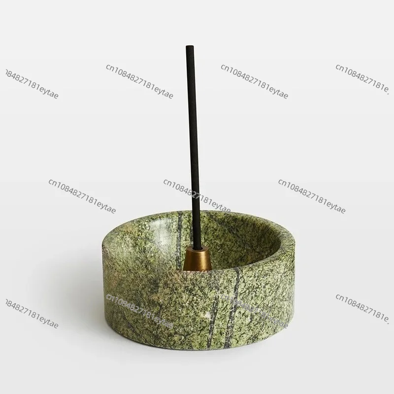 desktop decorative ornaments French Natural Marble Incense Holder Portable Tabletop Insert Indoor Home Decorative Ornament