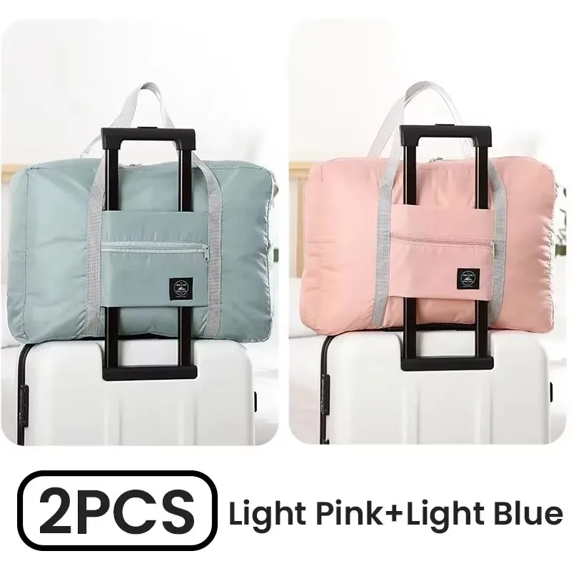 

2PCS -Folding luggage bag， suitable for airline carry on luggage, weekend hospital overnight luggage bag