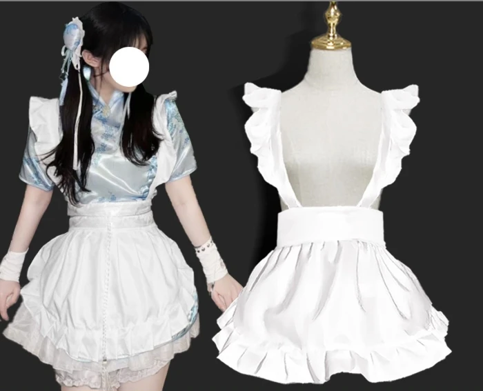 

Halloween Maid Lolita Apron For Women Carnival Dress Up Party Cosplay Kitchen Cooking Baking Aprons Cosplay Anime