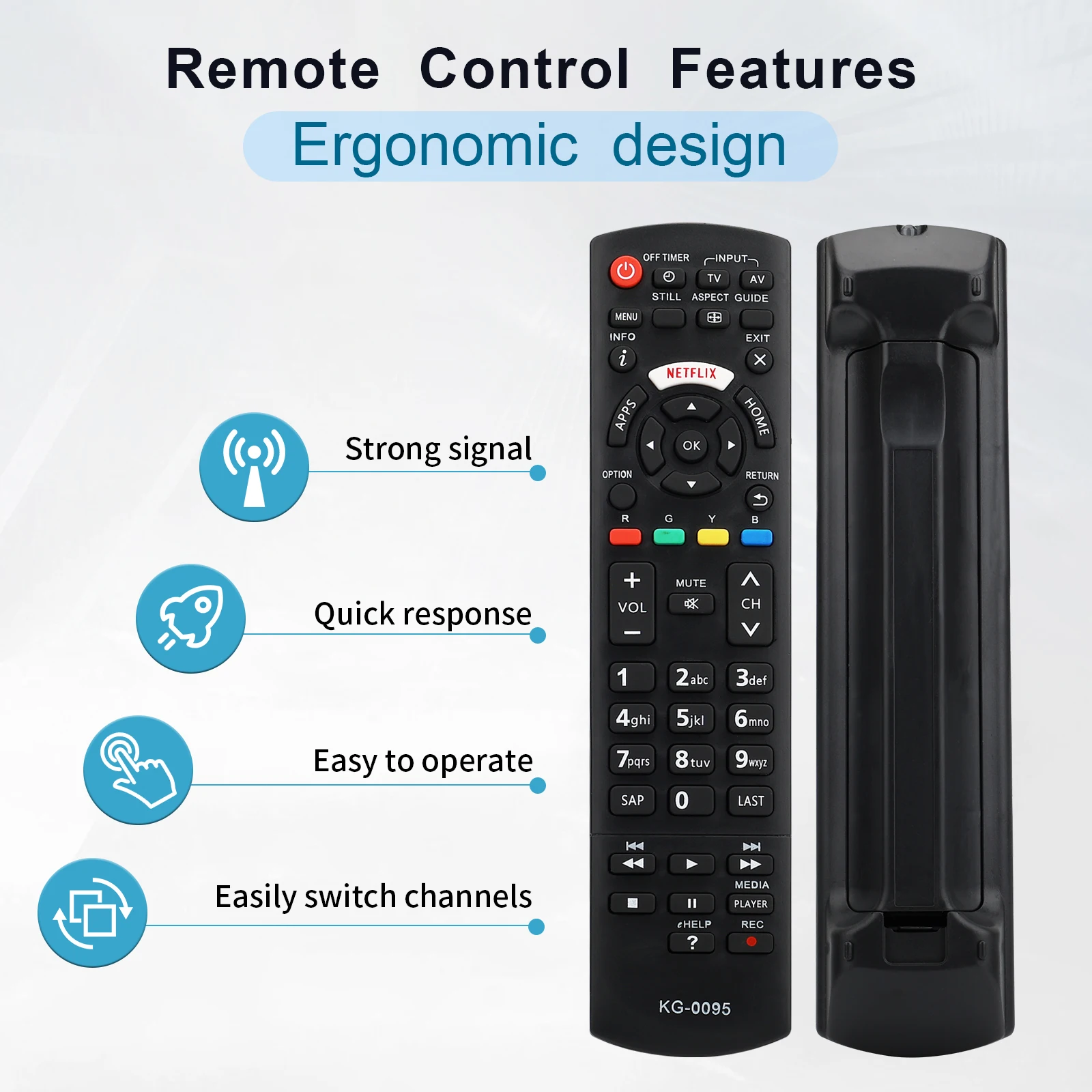 Universal Remote Control for Panasonic Tv Remote Control Works for All Panasonic Plasma Viera Hdtv 3D Lcd Led Tv/Dvd Player/Av R