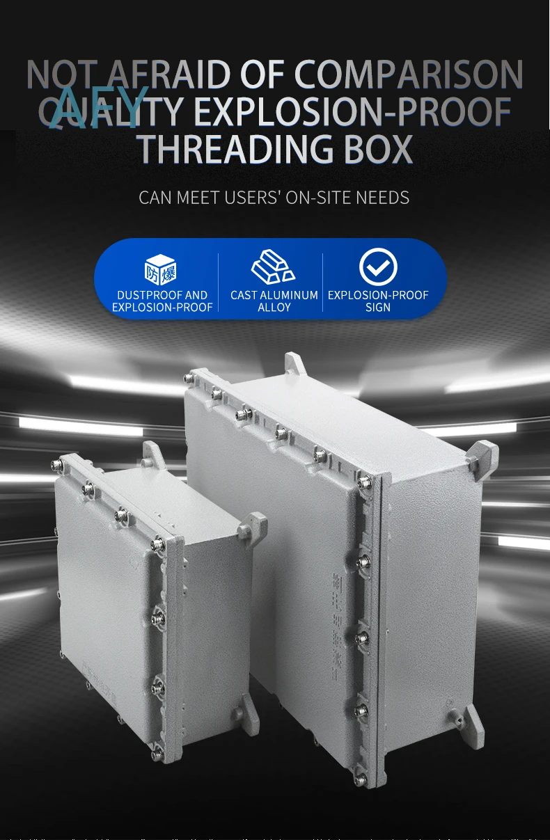 WF1 Explosion-proof Junction Box for Outdoor Use 400x500x200mm Durable Weatherproof Power Distribution Terminal Cabinet for