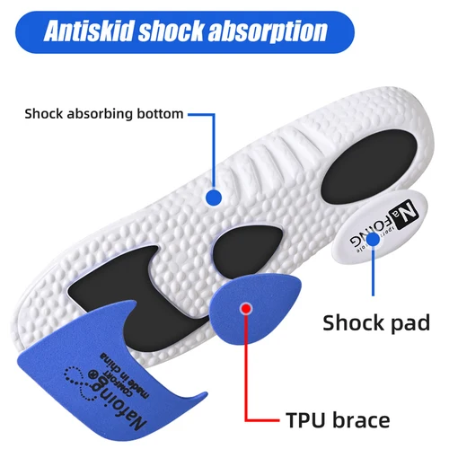 Imagen 2 del producto Plantillas deportivas ortopédicas con soporte para arco, plantillas para correr de pie plano para zapatos, plantillas ortopédicas para aliviar la presión, 1/4/8 pares