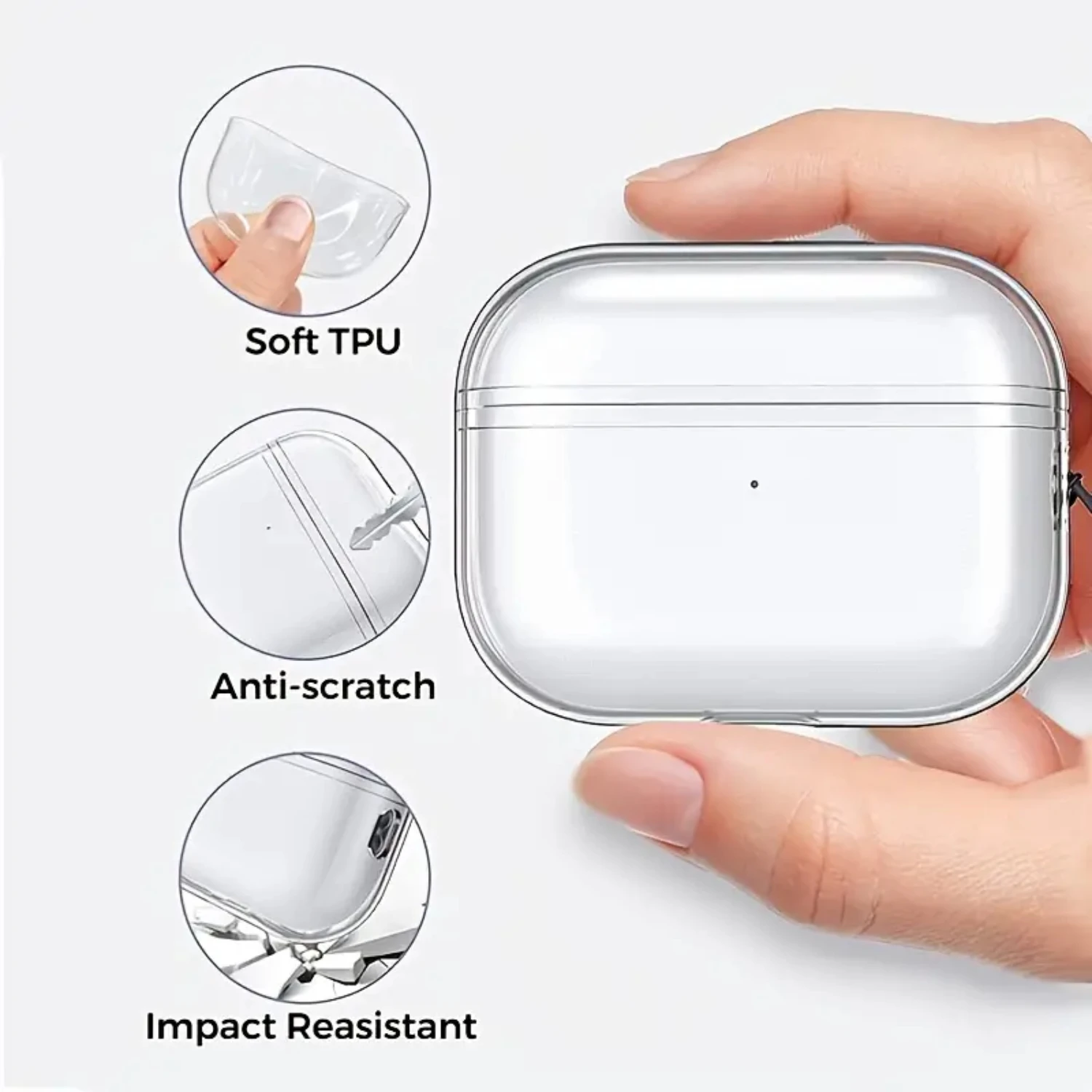 

Simple Silicone Shockproof Headphone Case For Airpods Pro2 Generation (2022)