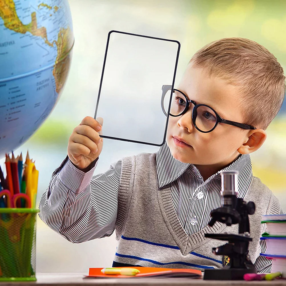 6 قطعة مكبر نمط البطاقة لقراءة الصفحة الكاملة ورقة مكبرة أداة المرجعية المسنين المحمولة جيب قياس العرض #6