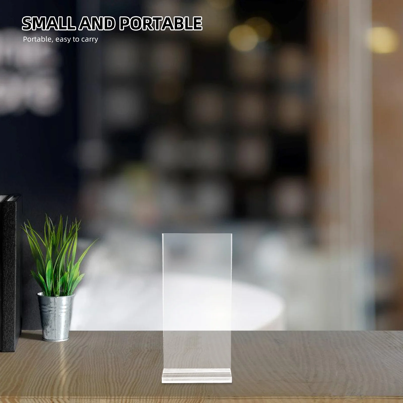 

4pcs Clear Acrylic Table Sign Holder Stand Menu Display Poster Desktop Use Restaurant Wedding Trade Show Reception Advertising