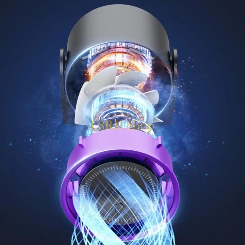 L8RE Electric Fanless for Office Desk أو Doom Goom Nightstands USB مكيف هواء قابل لإعادة الشحن مع بطارية 1200 مللي أمبير في