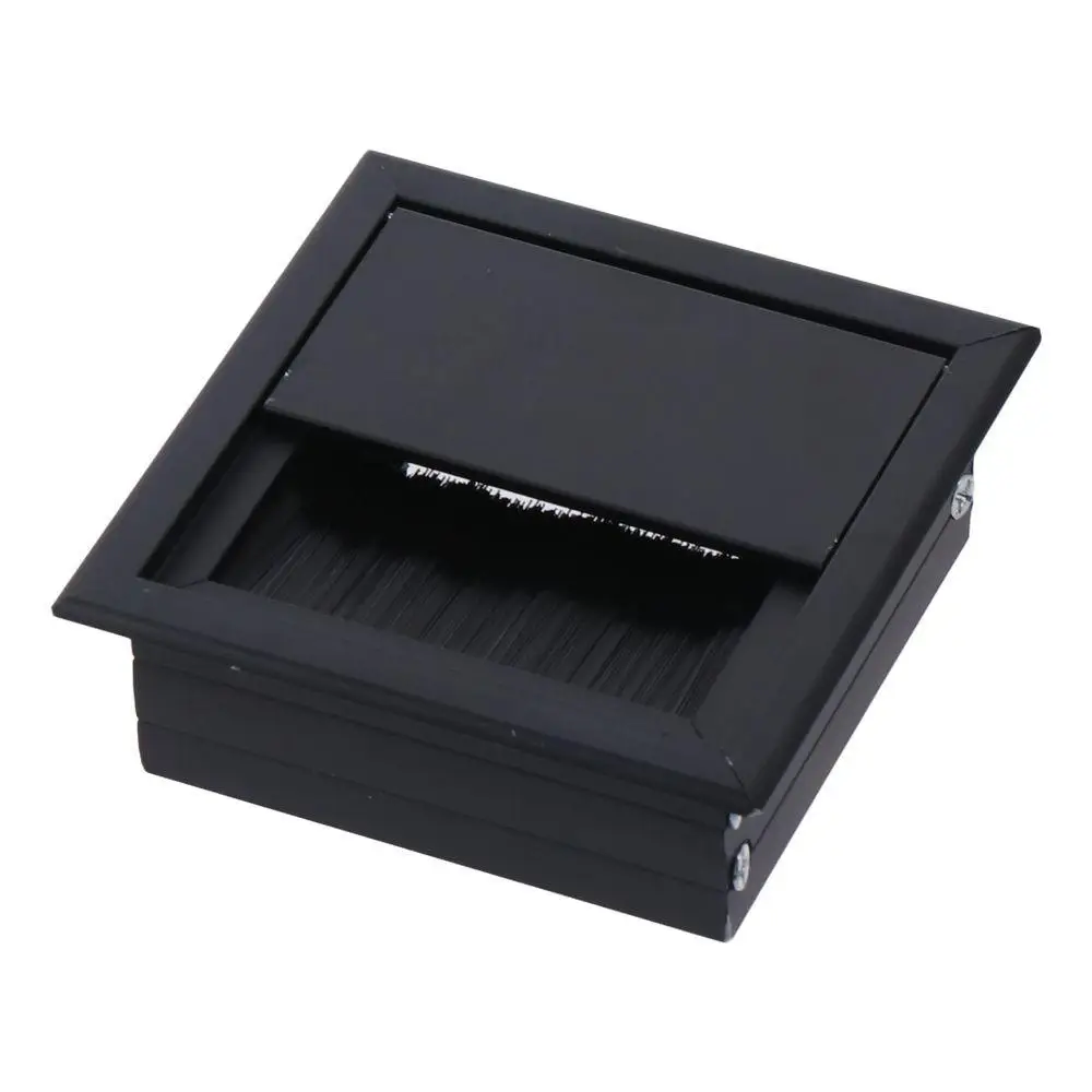 جديد سبائك الألومنيوم كابل جروميت أسود معدن إدارة الكبلات صندوق سلك ثقب غطاء الاجتماع #4