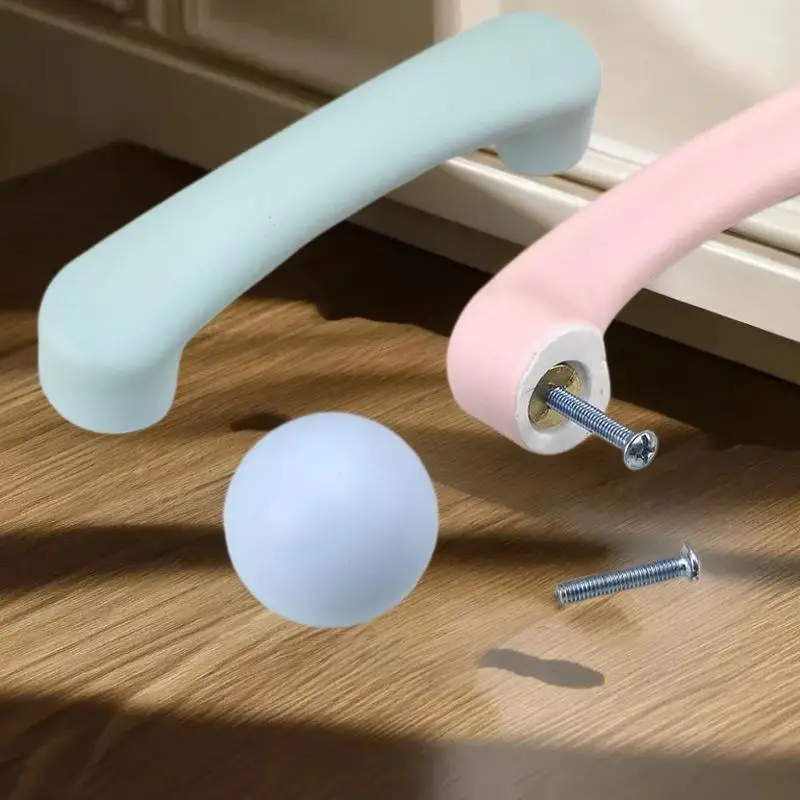 الشمال نمط السيراميك الأطفال مقابض للخزانة معكرون الملونة مقابض أدراج مستديرة وتسحب مقابض أثاث الأطفال #5
