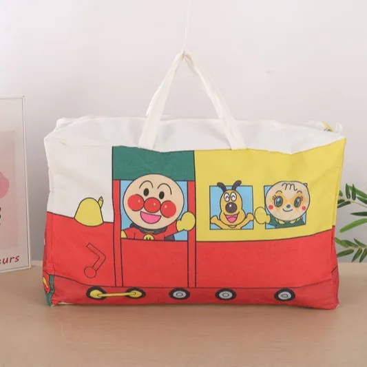 Kindergarten Entry Quilt Storage Bag Canvas Portable Clothes Luggage Handheld Bedding Clothes Moving Bag Anpanman
