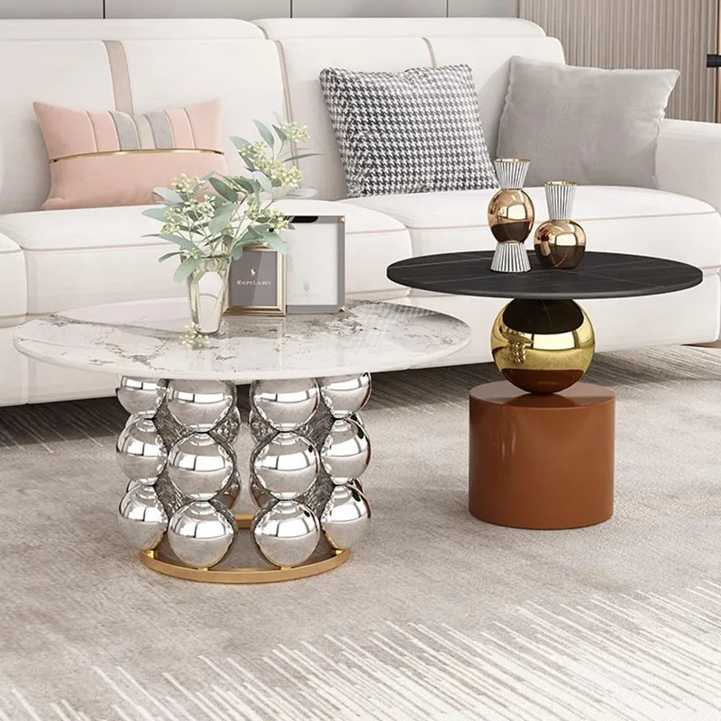 Corner Coffee Table Console Marble Salon Accent Minimalist Table Gold Desks Designer Tavolino Da Salotto Nordic Furniture