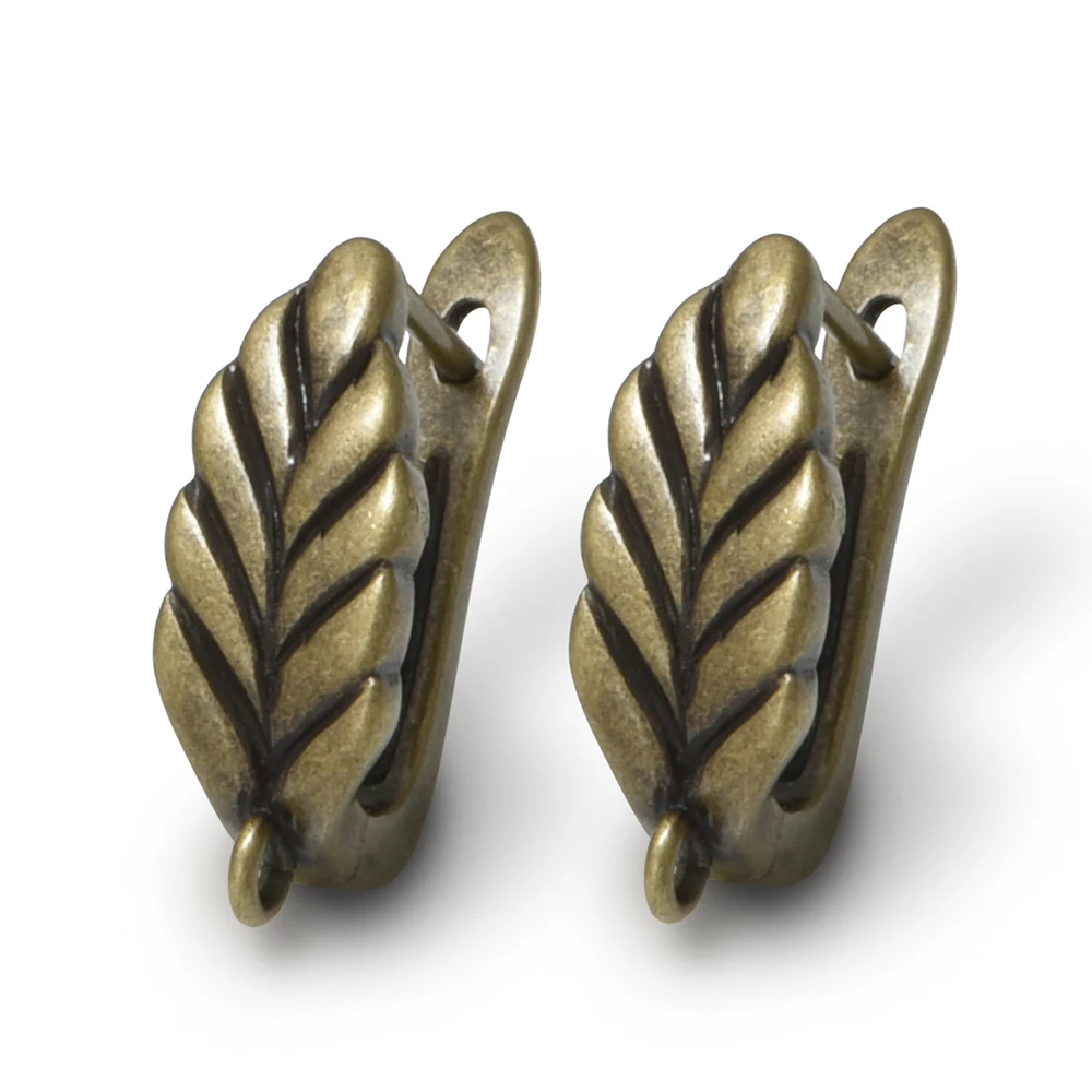 1 Pair New Earring Hooks Clasp Women Handmade DIY Jewelry Accessories  Brass Antique Bronze Smooth Earwire Fasteners image 4