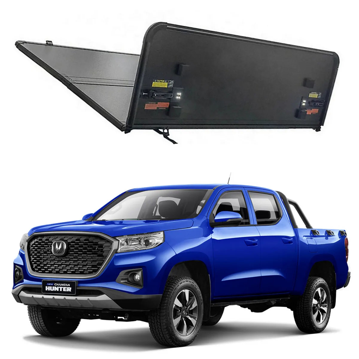 

Pickup car accessories Hard Trifold Tonneau Cover Waterproof Aluminum tri fold Bed For Changan Hunter