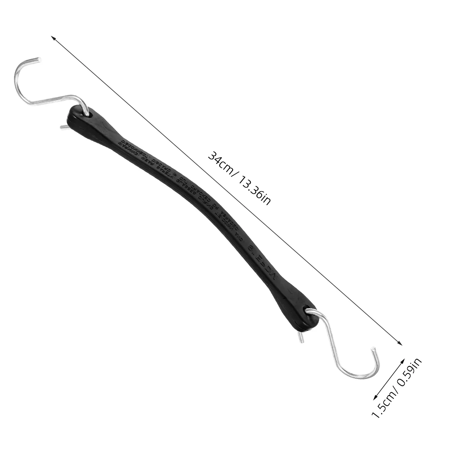 Sturdy Rubber Tarp Cord with Heavy Duty Hooks for Fastening Cargo Luggage Tarps Yard Work Travel Camping Storage Tie Down Rope