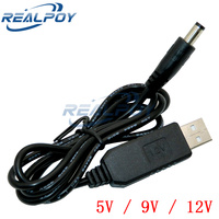 Usb Power Boost Line Dc 5v To Dc 9v / 12v Step Up Module Usb Converter Adapter Cable 2.1x5.5mm Plug