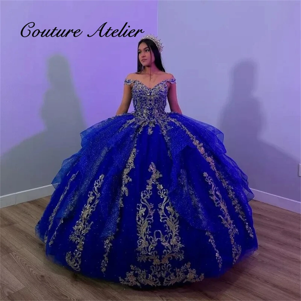 Princess Movie Outfit rosa scuro Ruffels Off The Shoulder Quinceanera Dress Ball Gown abiti da sposa vestidos de quinceaeceras