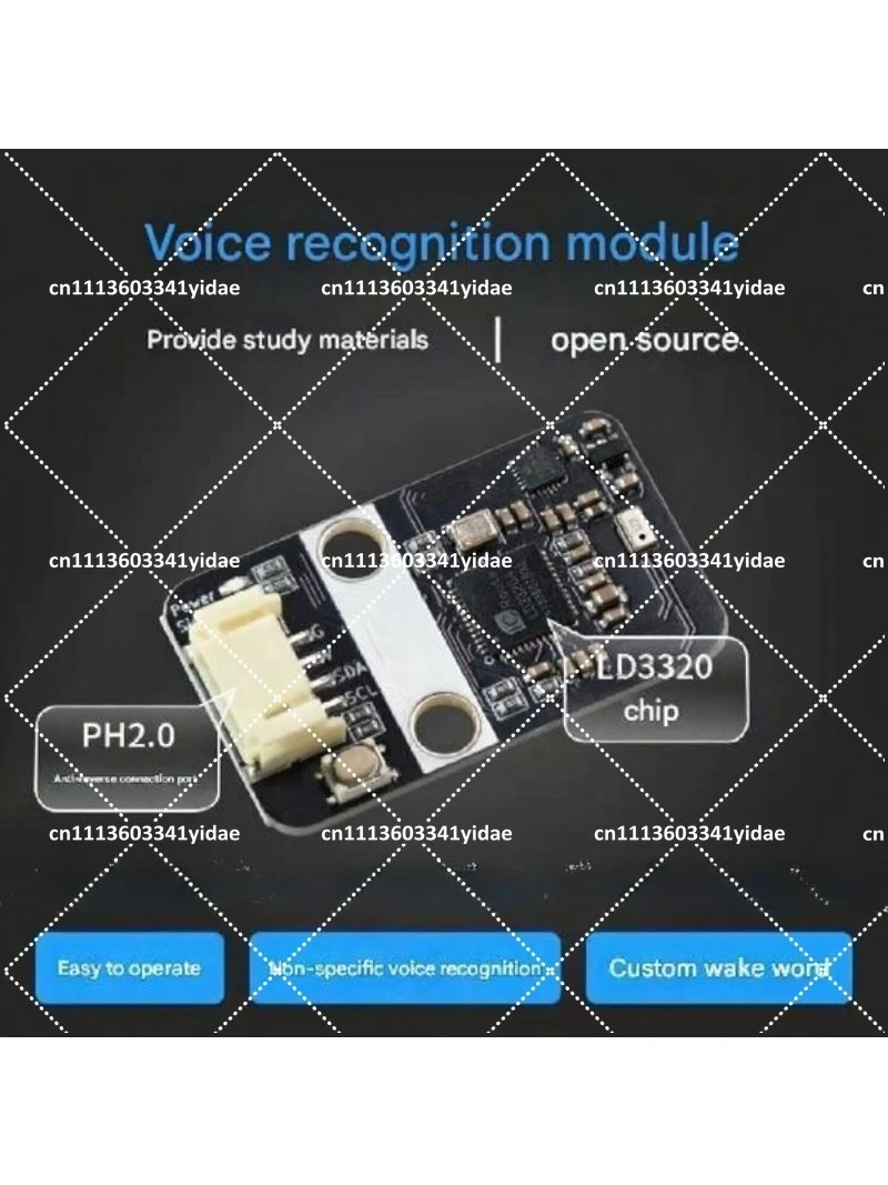 Automatic Speech Recognition Module LD3320 AI Intelligent Voice, Sound Sensor Compatible with