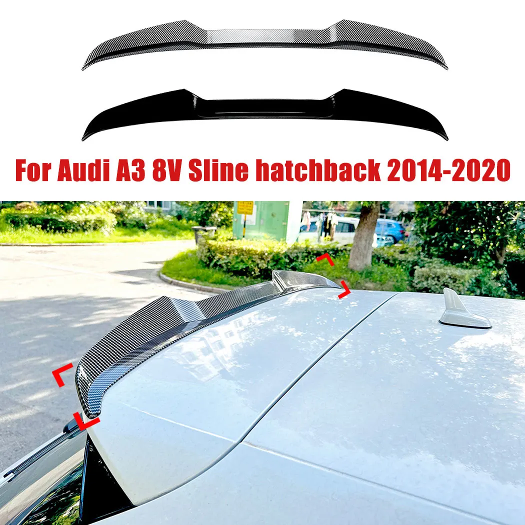 

Car Tail Wing Roof Trunk Spoiler Auto Top Rear Fixed Wind Wing For Audi A3 8V Sline hatchback 2014-2020 Body Exterior Guard Kit