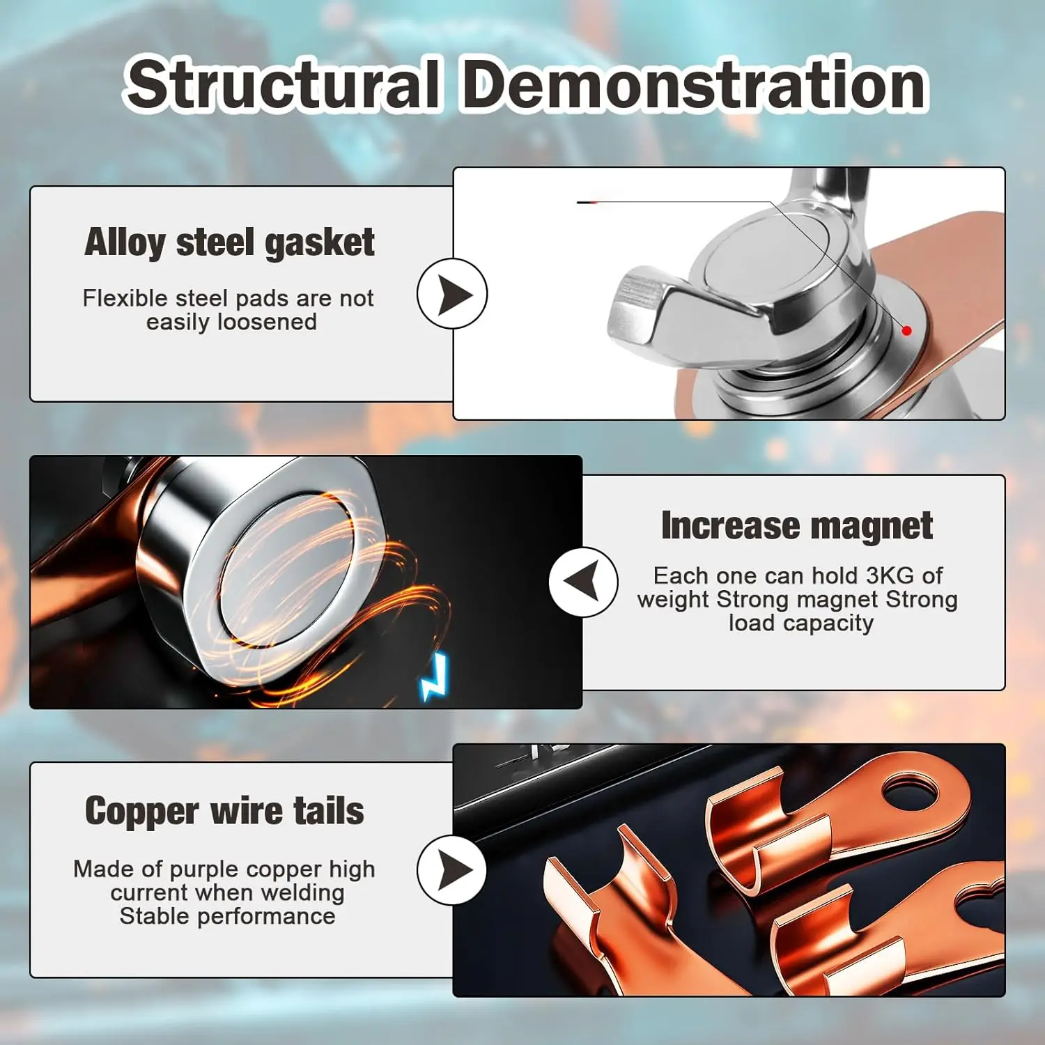 35/37mm Welder Welding Strong Magnetic Grounding Tool, a Special Strong Magnetic Grounding Tool for Strong Single Head Welding